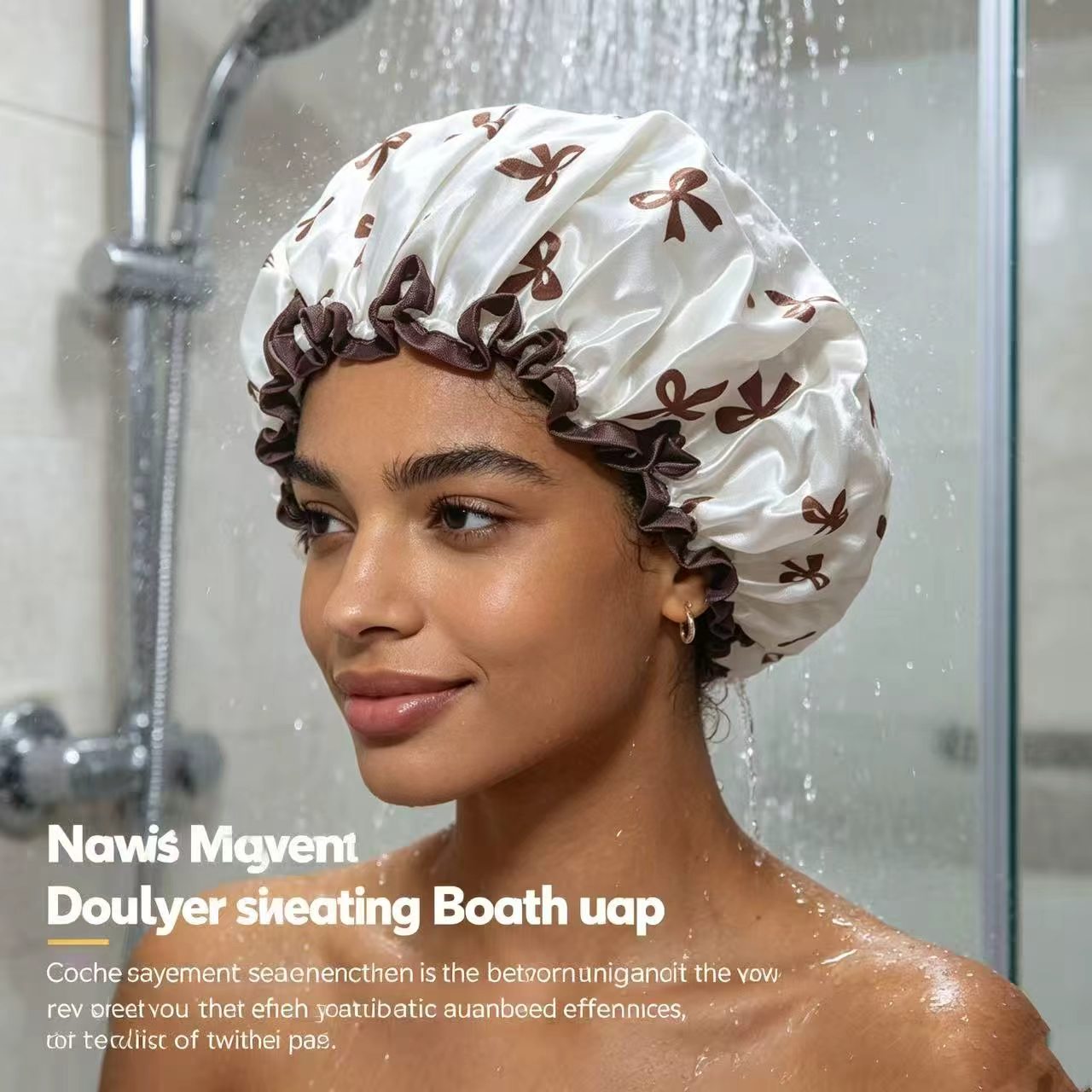 Hair Spa Wellness - Bow-tie Waterproof Bath Cap for Women,