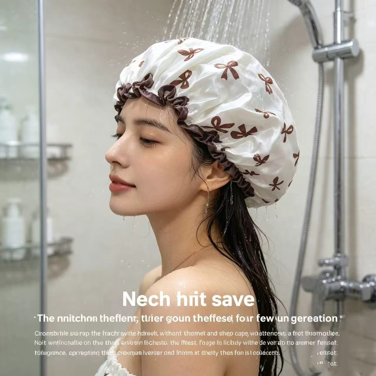 Bow-tie Waterproof Bath Cap fo - Hair Spa Wellness recension och pris